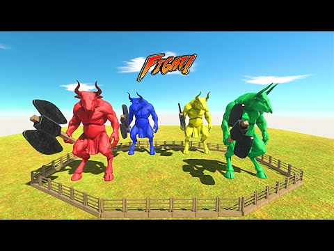 1v1v1v1 Epic Tournament - Animal Revolt Battle Simulator