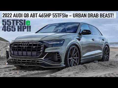 BEAST! 2022 AUDI Q8 ABT 465HP 55TFSIe - URBAN DRAB BEAST! 24” WHEELS VOSSENS - SICK!