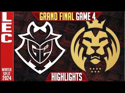 G2 vs MDK Highlights Game 4 | GRAND FINAL LEC Winter 2024 Playoffs | G2 Esports vs Mad Lions KOI G4