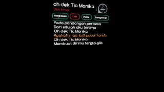 Download lagu Oh dek Tia Monika - dek Aroel | lirik lagu viral tiktok dance mp3