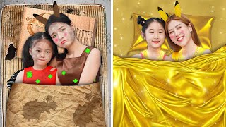 Download lagu Rich vs Poor Students | Rich vs Poor Camping Life Hacks for Smart Parents By T-FUN mp3