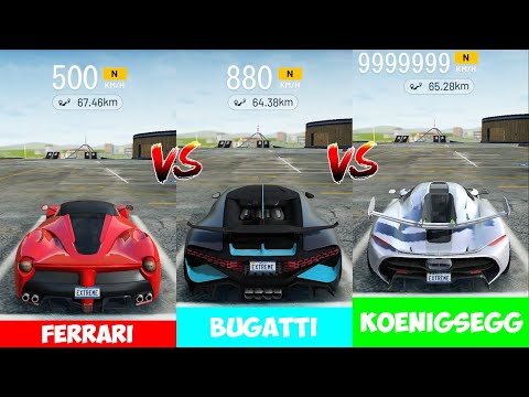 Extreme Car Driving Simulator Ferrari VS Bugatti VS Koenigsegg