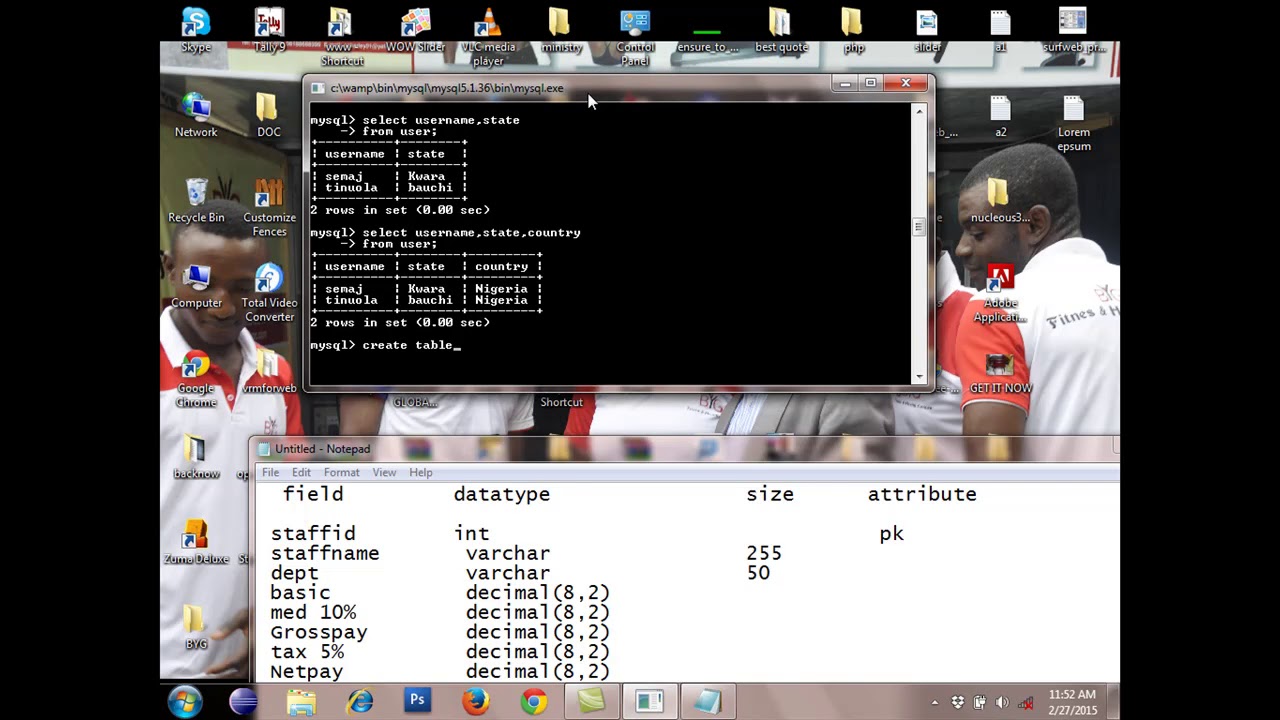 9.Mysql -  Payroll Table