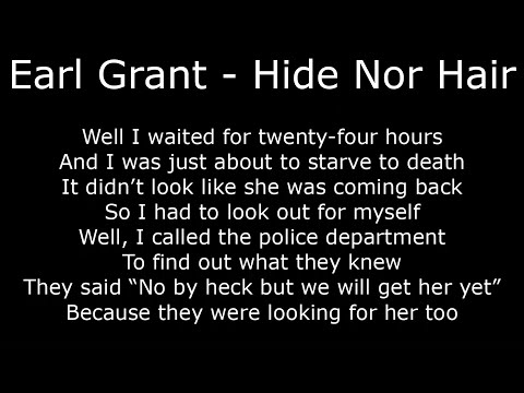 Northern Soul - Earl Grant - Hide Nor Hair  - With Lyrics