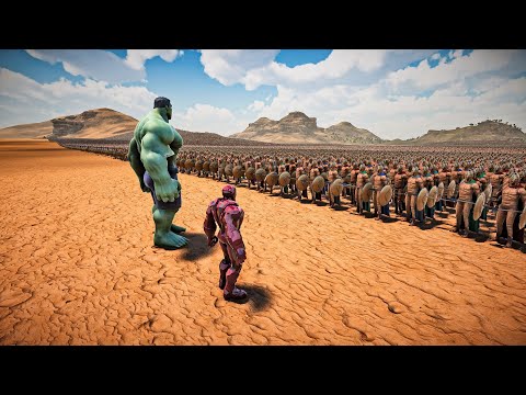 IRON MAN & HULK VS 1,000,000 SPARTAN - Ultimate Epic Battle