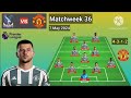 Crystal Palace vs Man United Line Up 4-3-1-2 With McTominay Matchweek 36 Premier League 2023/24