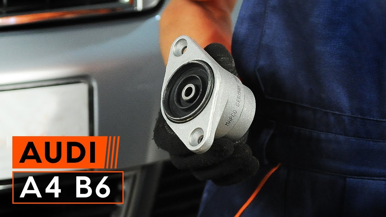 Kaip pakeisti Audi A4 B6 atraminio guolio: galas - keitimo instrukcija