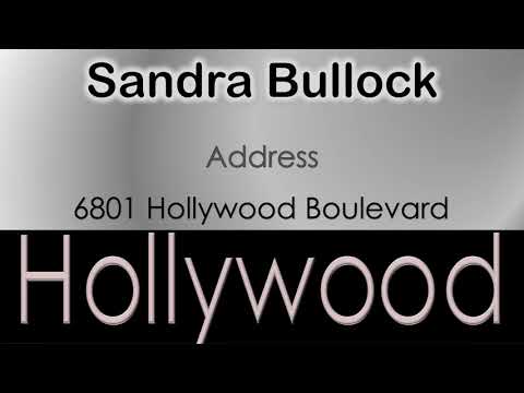 Sandra Bullock   How to pronounce Sandra Bullock Hollywood Actor from 6801 Hollywood Boulevard?