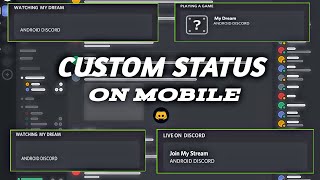 How to set custom status on Mobile - Discord custo
