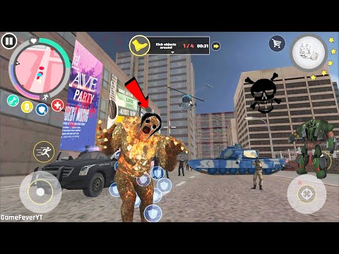 Rope Hero: Vice Town (Stone Giant with Ghost Mode) Horror Night in Vice Town - Android Gameplay HD