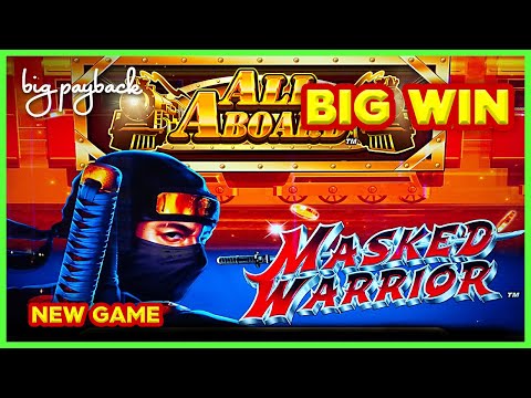 LOVE THIS ONE! All Aboard Masked Warrior Slot - BIG WIN BONUS!