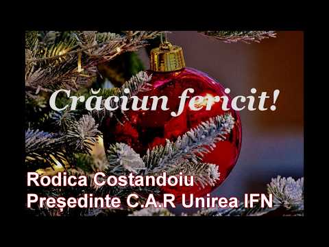 Mesaj de sărbători Rodica Costandoiu - președinte C.A.R Unirea IFN