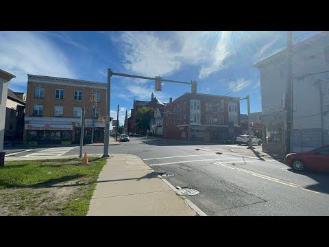 Walking on Broadway in Lawrence, Massachusetts
