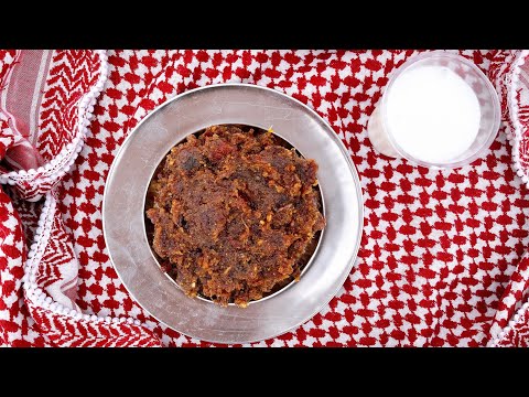 Healthy and delicious dessert in the village | Emirati Dessert Baseesha | ممروس التمر بأسهل طريقة