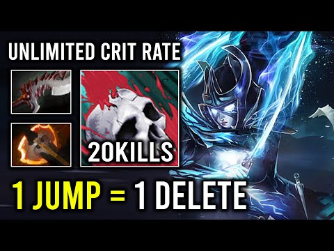 WTF Unlimited Crit Rate 1 Jump = 1 Delete No Mercy Instant Delete Phantom Assassin Dota 2