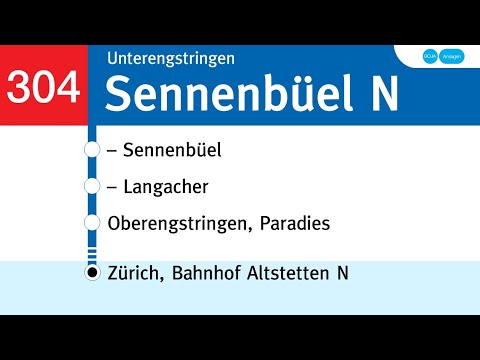 VBZ/ZVV Ansagen | 304 Unterengstringen - Zürich Altstetten | 2023 | BoJa Ansagen