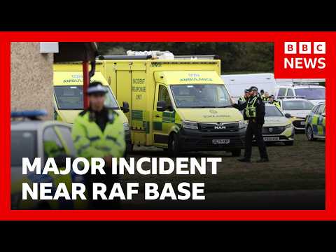 Counter-terror police lead investigation into major incident near RAF base, officials say | BBC News