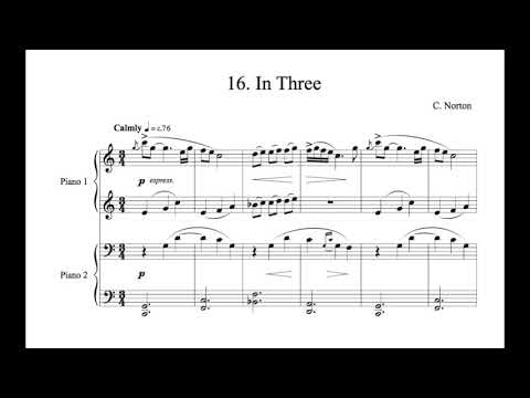 C. Norton - 16. In Three - Microjazz Piano duets collection 2 for piano four hands (score)