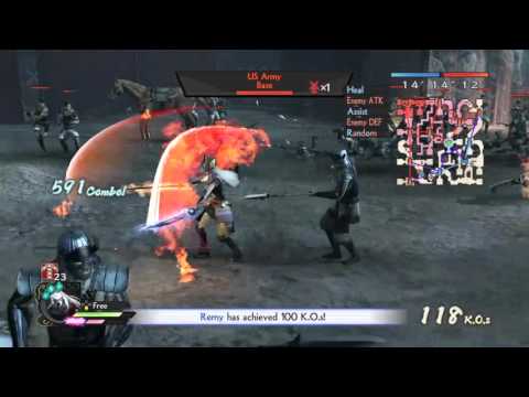 Samurai Warriors 4 empires gameplay hard mode PT2