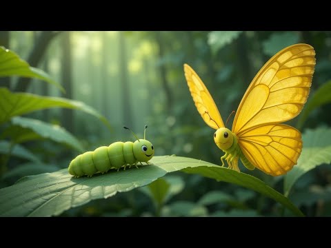 꼬물이의🐛 꿈🦋#나비노래#과학동요#나비의 탄생 과정#키즈동요
