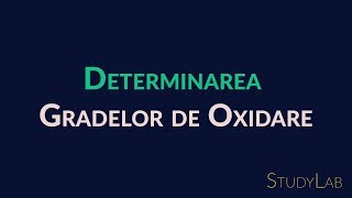  Gradul de oxidare. Determinarea gradului de oxidare în baza formulei chimice
