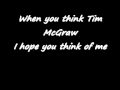Taylor Swift Tim McGraw lyrics