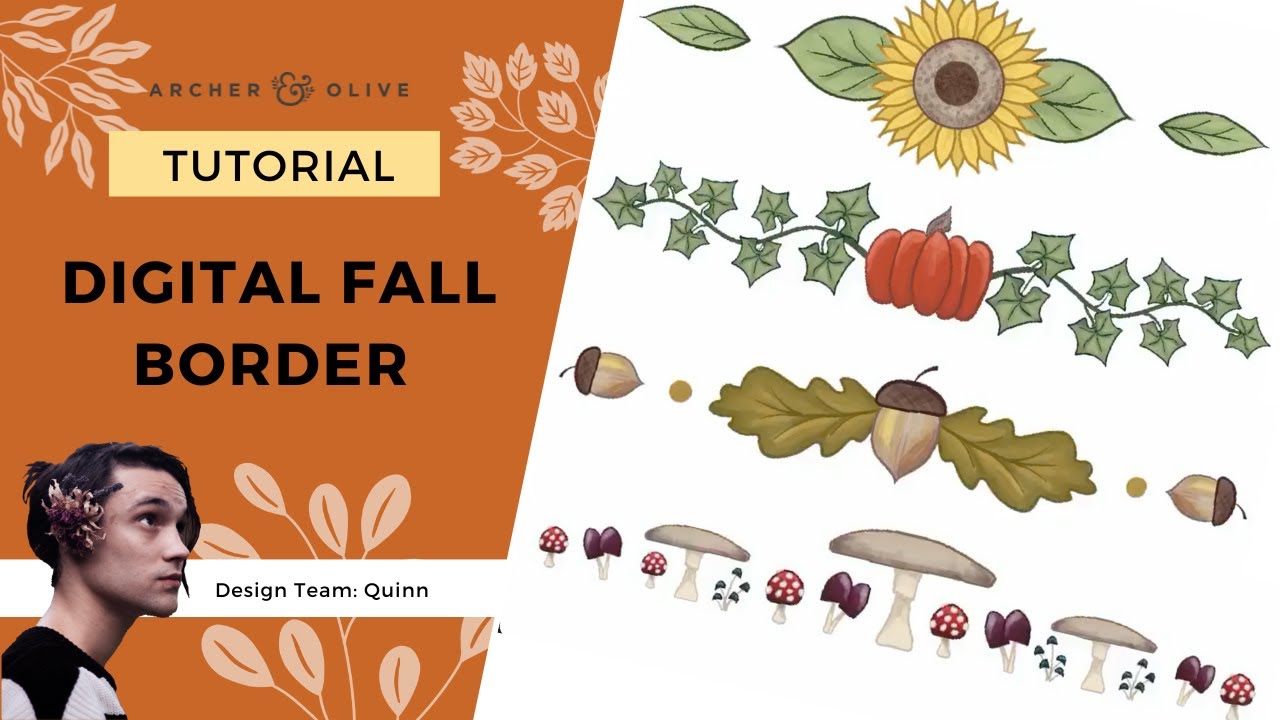 How To Create Digital Fall Floral Border Designs | Bullet Journal Ideas