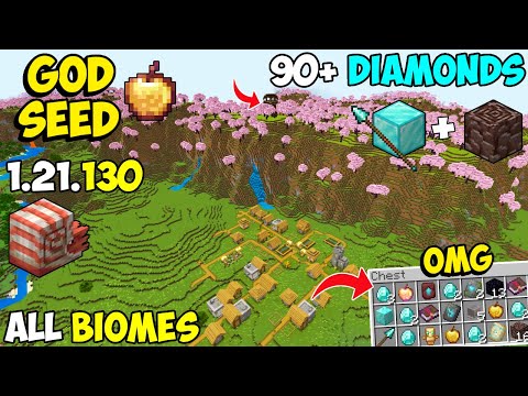 🔥 Ultimate [God Seed] For Minecraft 1.21 Bedrock & PE | All Biomes Seed Bedrock 1.21.130