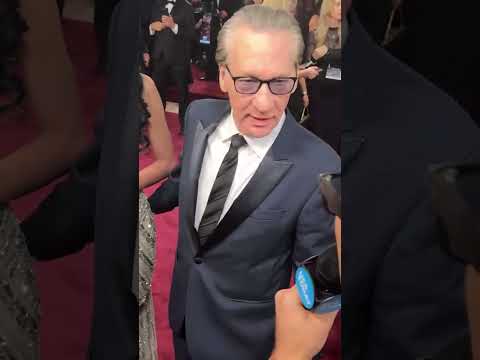 Bill Maher reacts to Mark Ruffalo’s political pin on the Golden Globes red carpet