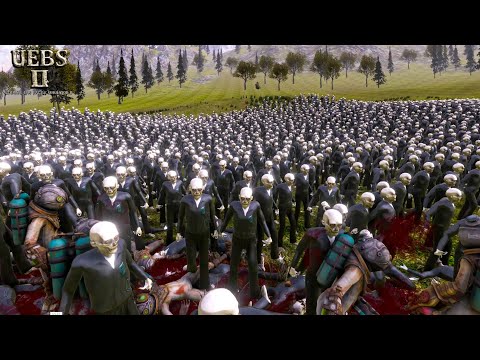 20000 Elenor Lambs VS 20000 Zombie Cops. Ultimate Epic Battle Simulator 2. UEBS 2
