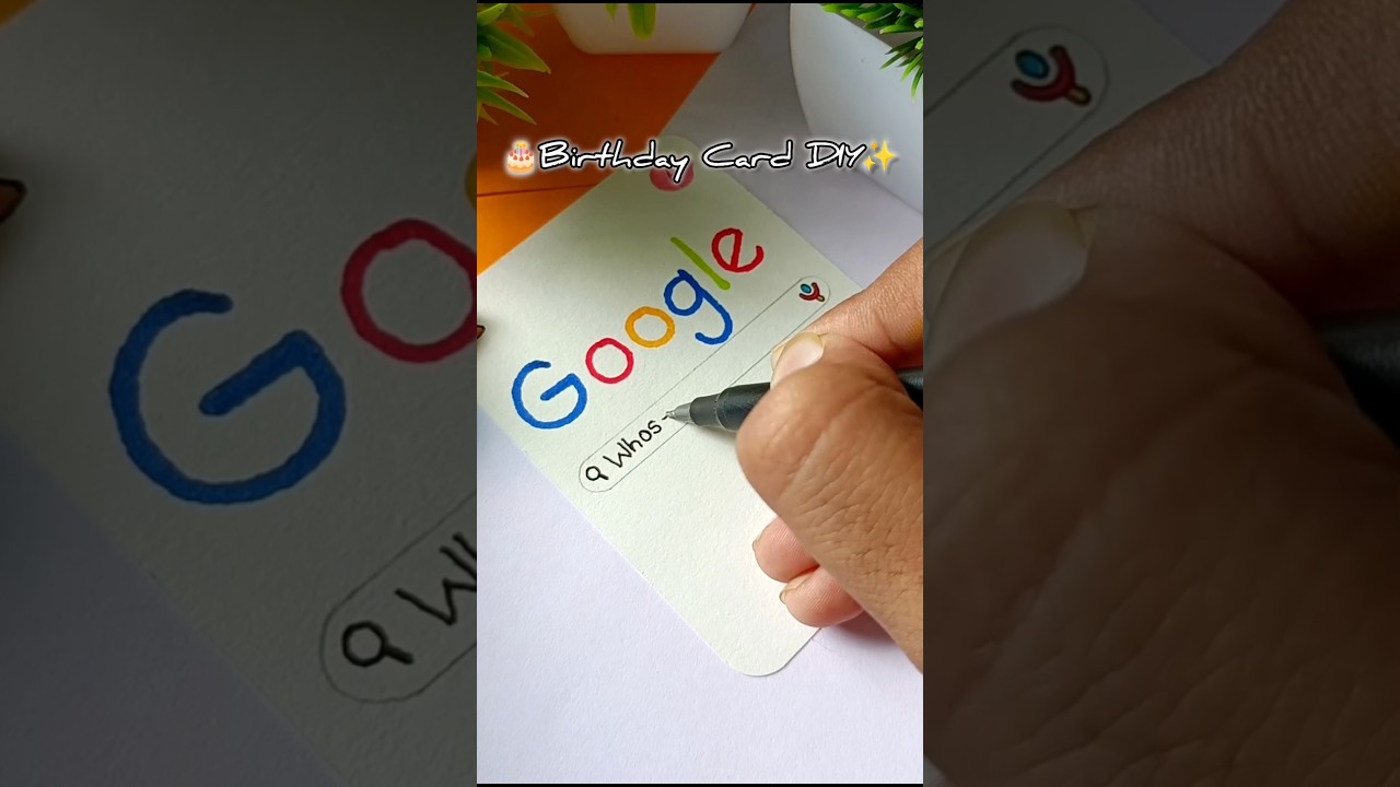 Google Style Birthday Card DIY 🎂 #birthdaycard #birthday #diy