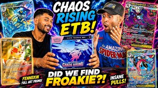 We Opened a CHAOS RISING ETB… Were the FROAKIE & FROGADIER Inside?! 👀🔥 | Pokémon Chaos Rising