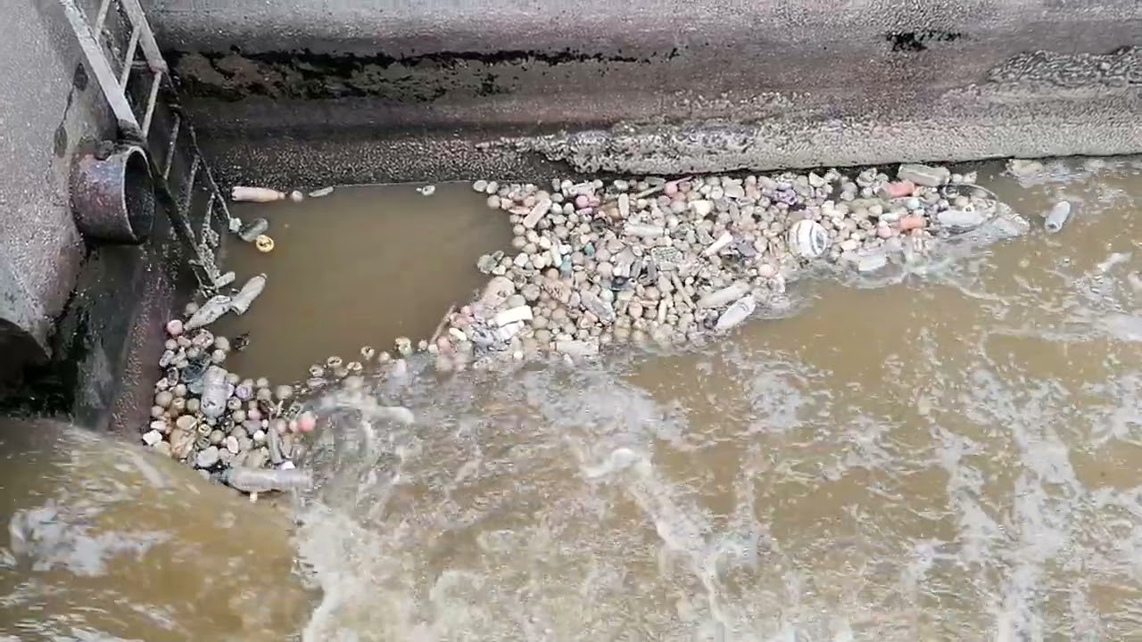 Video thumbnail — Plastic Floating Sewage Water Works Pumping Station Rowan Byrne Marine Biologist Plastic Pollution