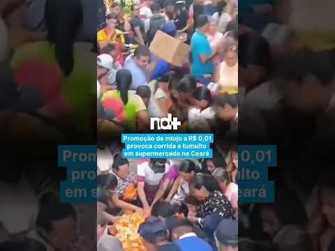 Promoção de miojo a R$ 0,01 provoca corrida e tumulto em supermercado no Ceará