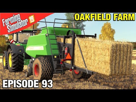 HESSTON BALING Farming Simulator 19 Timelapse - Oakfield Farm Seasons FS19 Episode 93