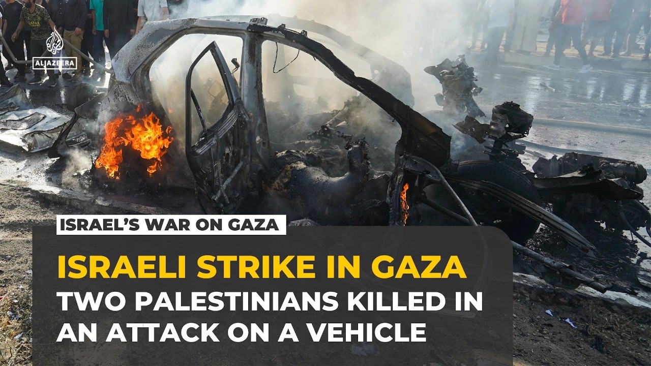 Israeli attack on car in central Gaza kills at least two Palestinians