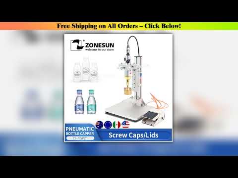 ZONESUN ZS-XGPZ1 Pneumatic Capping Machine Round Cap Screw Tool Cap Tightening Machine Glass