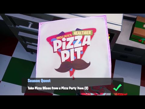Take Pizza Slices from a Pizza Party Item (2) - Fortnite Week 8 Season Quest