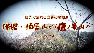 2017.2.4 眺望と陽光のみち:播磨の低山・桶居山から鷹ノ巣山、馬の背へ