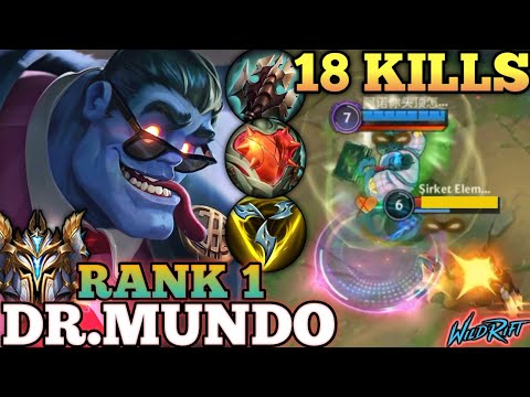 DR.MUNDO HYPER KILLER! BEST META JUNGLE MVP BUILD - TOP 1 GLOBAL DR.MUNDO BY 阿诺你头顶怎么尖尖的 - WILD RIFT