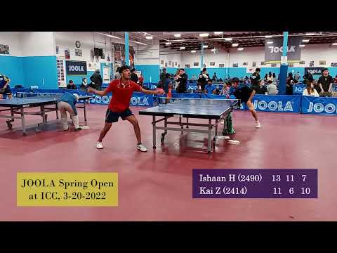 Ishaan Hingorani (2490) vs Kai Zarehbin (2414) - JOOLA Spring Open at ICC on 3-20-2022