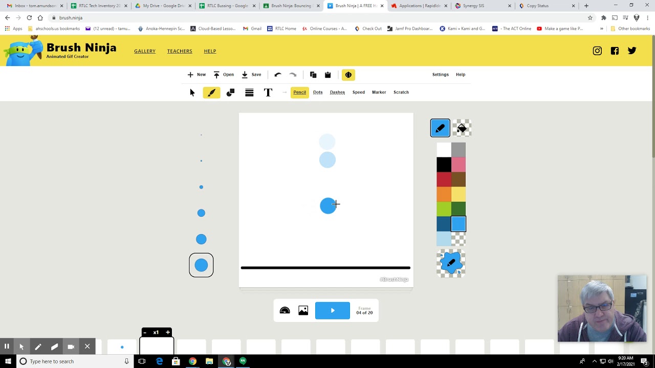 Brush Ninja: Bouncing Ball GIF