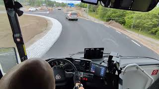 Bus Driving POV | Route 217 Växjö - Åryd | Scania InterLink