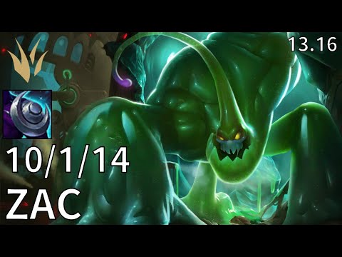 Zac Jungle vs Shaco - EUW Challenger | Patch 13.16