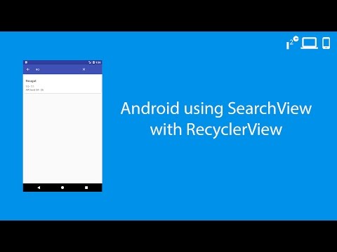 Android using SearchView with RecyclerView