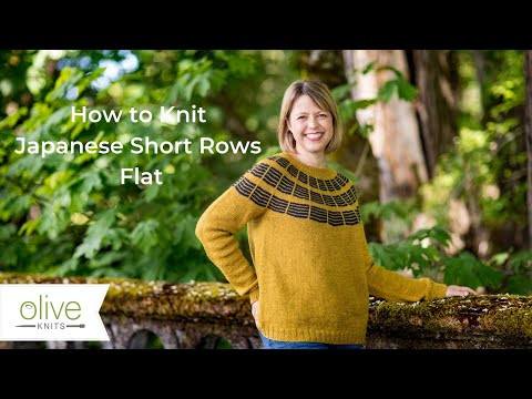 Japanese Short Rows with Olive Knits