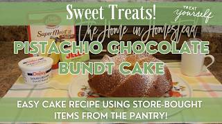 Pistachio Chocolate Bundt Cake | Easy Pistachio Cake Recipe Using Store-Bought Pantry Ingredients!