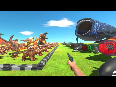 FPS Avatar Rescues Fire Monsters and Fights Bloop Team - Animal Revolt Battle Simulator