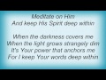 Fred Hammond - Keeping My Mind Lyrics