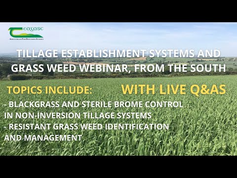 Tillage Establishment Systems and Grass Weed Webinar, from the South